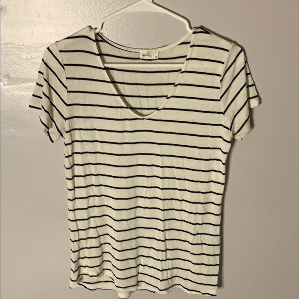 T-shirt black and white stripped,brand Glitz